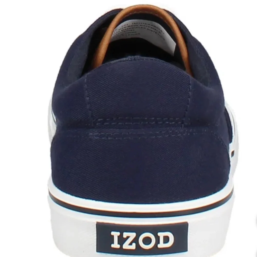 Izod Men's Canvas Shoes Rangley Memory Foam Comfort Lace Up Sneakers Quick Ship